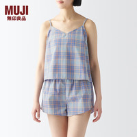 无印良品（無印良品 MUJI）女式 马德拉斯格纹 吊带背心 女士背心女款 FCJ02A4S