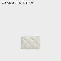 CHARLES&KEITH柔软菱格多卡位短款钱包女CK6-50770524-2 Black黑色 XXS