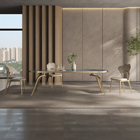 微晶石餐桌长方形轻奢现代简约高端意式岩板大理石纹别墅餐桌