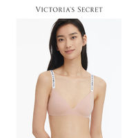 VICTORIA'S SECRET 维密 Logo字母肩带小胸显大聚拢无痕文胸美式性感内衣