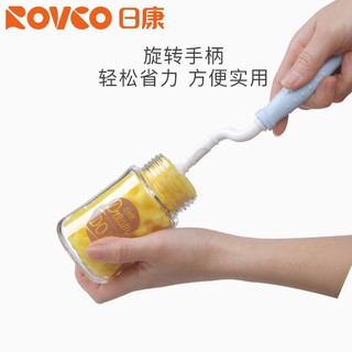 日康（rikang）奶瓶刷套装奶瓶家用清洗刷子海绵 360度旋转手柄 奶瓶刷4个装
