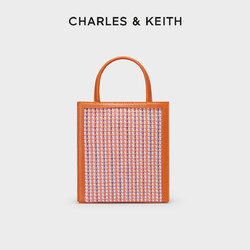 CHARLES & KEITH CHARLES＆KEITH秋季女包CK2-30781803-2女士粗花呢手提单肩托特包