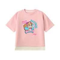 汪汪队立大功汪汪队男童t恤2024新款夏装儿童纯棉上衣男孩半袖打底衫 粉色 140CM