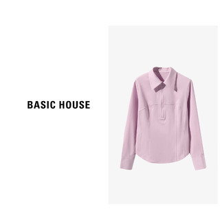 Basic House/百家好女士潮流时尚简约百搭休闲衬衫B0623B58742 绿 S85-110斤