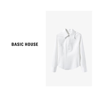 Basic House/百家好女士潮流时尚简约百搭休闲衬衫B0623B58742 绿 S85-110斤