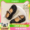 88VIP：红蜻蜓 女童春季新款黑色演出小皮鞋英伦复古洛丽塔公主单鞋子
