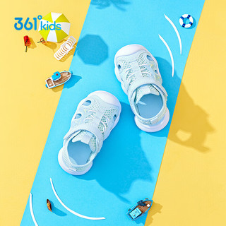 361°宝宝凉鞋24夏季男女幼童软弹儿童运动护足包头沙滩凉鞋 蓝24
