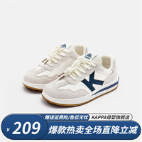 Kappa Kids卡帕童鞋男女童春季时尚百搭易穿脱儿童简约跑步鞋亲子鞋 灰蓝 31码 适合脚长约195mm
