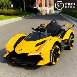 【省60元】米佳儿童电动车_米佳 儿童电动车玩具男孩遥控跑车可坐大人