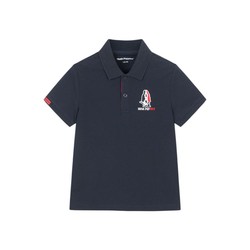 Hush Puppies 暇步士 男童短袖Polo衫24年夏季新款儿童珠地网眼轻薄网球运动T恤