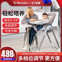 Renolux 宝宝餐椅家用多功能婴儿餐桌椅儿童吃饭便携可折叠座椅子