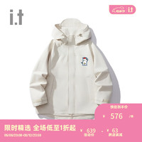 :CHOCOOLATE it 男装拉链连帽夹克2024春季个性休闲外套004850 WHX/白色 XL