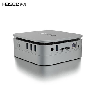 神舟（HASEE）mini PC6 迷你台式电脑商用办公小主机(十一代N5095四核 8G 256GSSD WIFI无线 win11)+27显示器 mini主机+27显示器