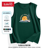 班尼路纯棉背心男2024夏季休闲透气ins风时尚百搭户外运动日系无袖体恤 【纯棉】-黑#MB海滩故事 2XL【不易缩水 不易褪色】