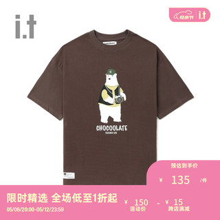 :CHOCOOLATE it男装圆领短袖T恤2024夏季潮流活力半袖002980 PPX/紫色 XL