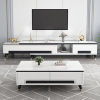 时禧岩板茶几客厅简约现代家用小户型电视柜组合意式轻奢茶几桌 1.3米茶几【12mm岩板】