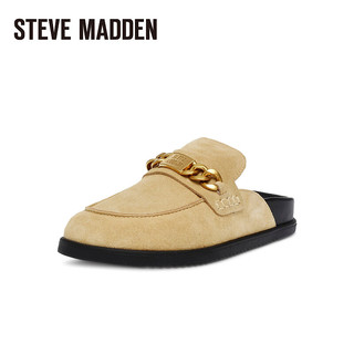 STEVE MADDEN/思美登2024春夏时尚平底穆勒拖鞋女 CHROMATIC 沙色 38