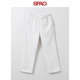 SPAO韩国同款2024年春季男女同款休闲宽松运动长裤SPMTE23C03 浅麻灰 S