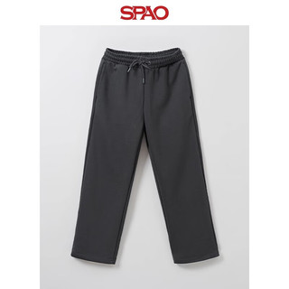 SPAO韩国同款2024年春季男女同款休闲宽松运动长裤SPMTE23C03 麻灰 S