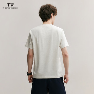 Teenie Weenie Men小熊男装T恤男2024夏季休闲圆领宽松白色短袖衫 燕麦色 180/XL