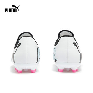 彪马（PUMA）儿童人造草坪足球鞋短钉 FUTURE 7 PLAY MG 107736 白-黑色-粉-01 35