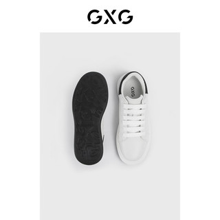 GXG男鞋春季小白鞋男潮鞋子男款运动休闲鞋百搭板鞋男士 白色/黑色 40