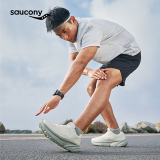 Saucony索康尼GUARD跑步鞋男缓震透气跑鞋春夏通勤运动鞋男鞋 白色3 42.5