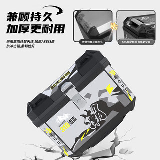 绿源（Luyuan） 摩托车尾箱大容量后备箱踏板车电动车行李箱大号通用ABS储物箱 57L基础款+底板+内衬