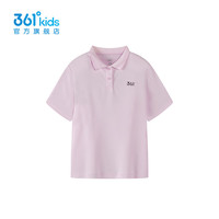 361°童装女童短袖POLO衫2024年夏季中大童短袖 戴粉红 140cm