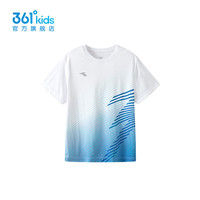 361°童装男童短袖针织衫2024年夏季中大童短袖 本白 140cm