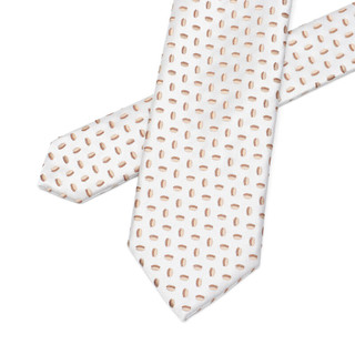 雅戈尔领带男经典提花领带优质聚酯纤维简洁干练立体挺括合款 本白 散装