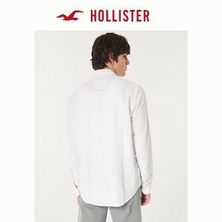 HOLLISTER 24春夏美式长袖亚麻混纺衬衫 男 KI325-4002 白色 XS (170/84A)