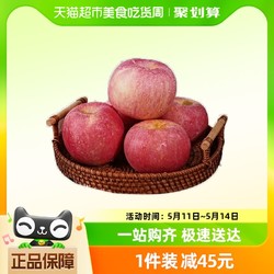 天猫超市 山东烟台红富士苹3斤果脆甜可口新鲜水果整箱包邮