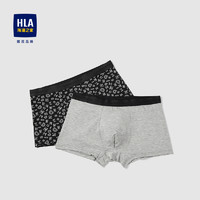 HLA 海澜之家 男士舒适柔软弹力平角短裤 2条