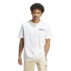 adidas 阿迪达斯 后背风景图案印花运动短袖T恤 男款 白色 IC2332