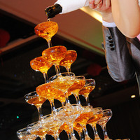 兴谛宴会香槟杯水晶玻璃可摆香槟塔婚庆庆功宴玻璃杯子鸡尾酒杯可叠放