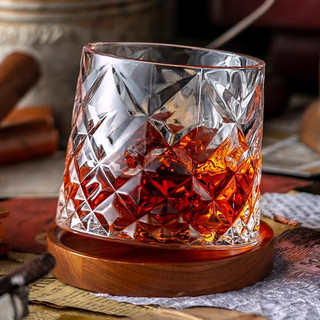 格娜斯（CRISTALGLASS）玻璃洋酒杯 欧式加厚描金雕花烈酒杯威士忌酒杯家用水杯260ml