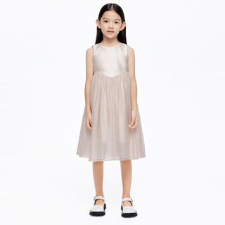 little MO&Co.little moco童装24夏装女童派对礼服无袖连衣裙子KBD2DRS029 水粉色 160/76