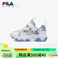 斐乐（FILA）童鞋 KIDS儿童跑步鞋2024夏季款男女小童魔术贴猫爪鞋 羊绒蓝/斐乐白-CW 31码 31码/内长19.5cm