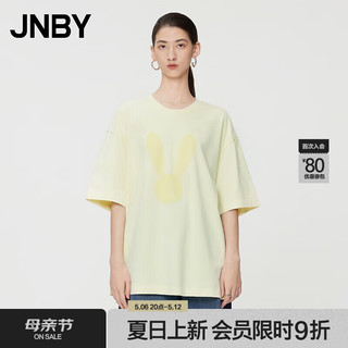 JNBY24夏T恤棉质宽松圆领5O5115470 740/淡黄 L
