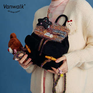 vanwalkVANWALK lucky house 小众设计少女双肩包新年轻便出游小背包书包 奶黄曲奇