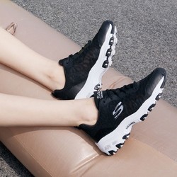 SKECHERS 斯凯奇 老爹鞋四季女士新款网面透气舒适低帮运动休闲鞋896027