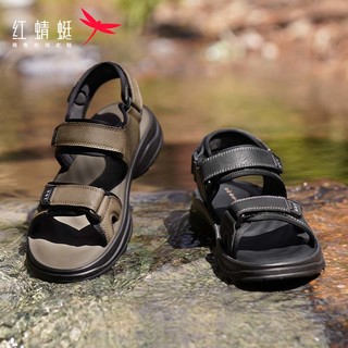 红蜻蜓沙滩鞋2024夏季户外运动舒适凉鞋魔术贴休闲鞋 WTT24051