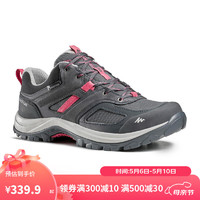 DECATHLON 迪卡侬 户外运动防水女式登山鞋1004194573黑灰色39码