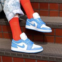 NIKE 耐克 夏男女鞋Air Jordan 1 AJ1白蓝低帮运动鞋篮球鞋AO9944-441