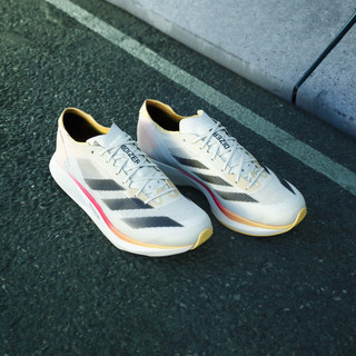 adidas ADIZERO TAKUMI SEN 10透气防滑耐磨马拉松跑鞋男阿迪达斯 象牙白/黑色/汉玉白 46