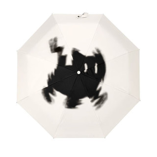 芒仓创意卡通个性雨伞男女可爱黑胶防晒遮阳太阳伞晴雨 三折自动款-像素黑猫