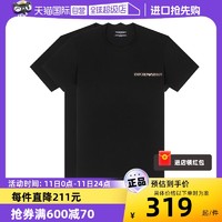 EMPORIO ARMANI 网球穿搭 男士简约打底T恤111267 3R717