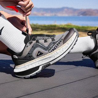 安踏男鞋户外机能跑步鞋子男夏季徒步登山运动鞋男鞋112425572 城堡灰/黑-6 8 （男41）
