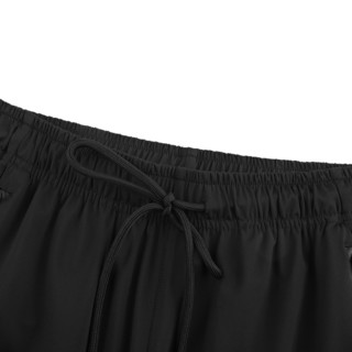 S.DEER圣迪奥夏季女装薄款运动松紧抽绳休闲黑色修身九分裤S21280836 黑色/91 M/165